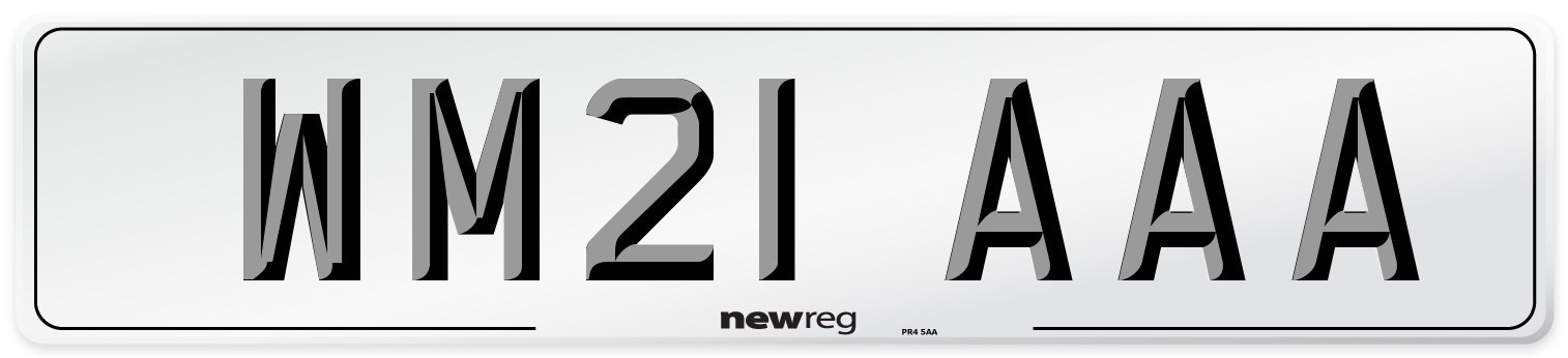 WM21 AAA Number Plate from New Reg